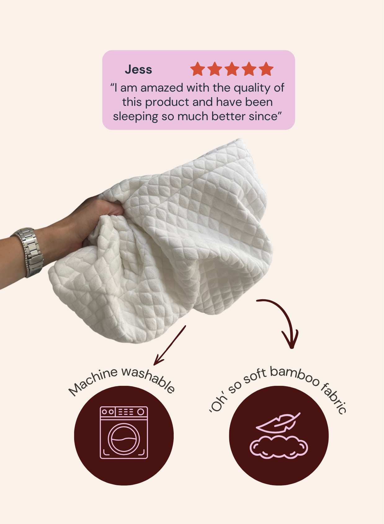 Pillow cover features