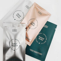 Three aromatherapy inhaler refills from 'mother mother' on a white background